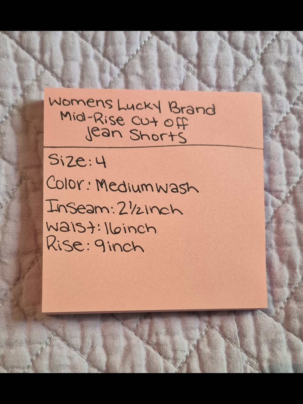 Womens Lucky Brand Mid-Rise Cutoff Shorts Size 4 - Picture 5 of 5